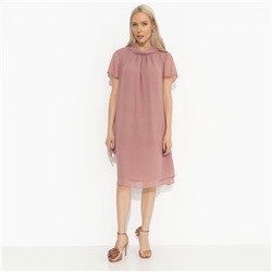 Платье с декоративным воротником, Мечтательная (розовый)