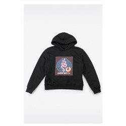 Sudadera con capucha Negro y rosa