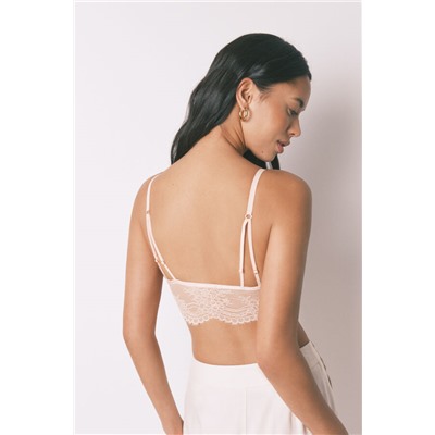 Bralette encaje espalda especial rosa