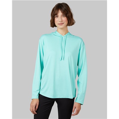 WOMEN'S COOL LONG SLEEVE HOODED T-SHIRT