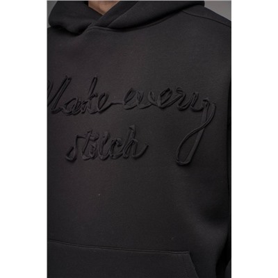 Худи с надписью черный