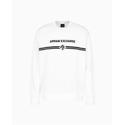 Crewneck sweatshirt with logo print on the chest