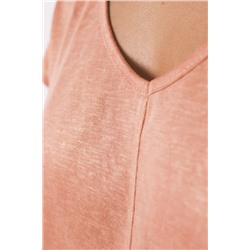 Camiseta holgada viscosa naranja lurex