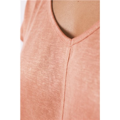 Camiseta holgada viscosa naranja lurex