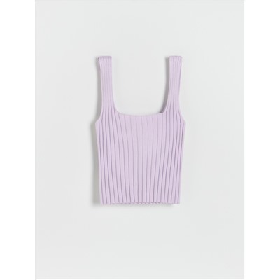 Crop Top aus Rippstrick