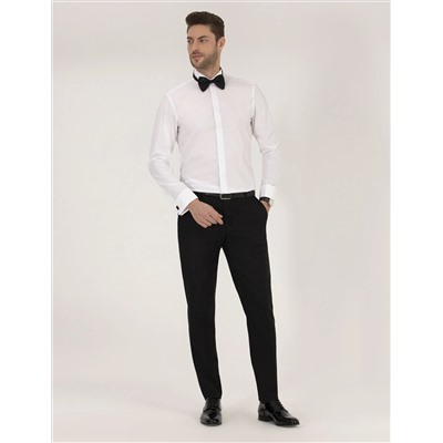 Beyaz Slim Fit Smokin Gömlek