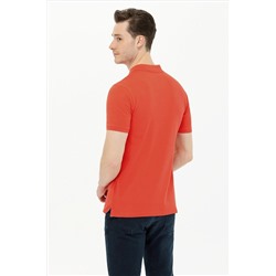 Erkek Kırmızı Basic Polo Yaka Tişört