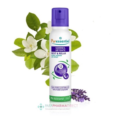 Puressentiel Sommeil Détente Spray Aérien aux 12 Huiles Essentielles 200 ml