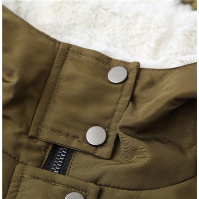 Женское зимнее теплое толстое хлопковое пальто средней длины с капюшоном