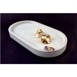 Серьги с эффектом мятого металла Круг  + Подарок