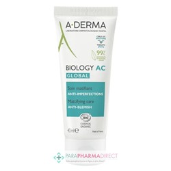 A-Derma Biology AC Global Soin Matifiant Anti-Imperfections BIO 40ml