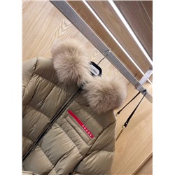 Распродажа  пуховик люкс prad* мех натуральный