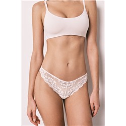 Tanga modal y encaje rosa