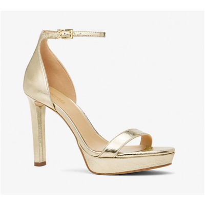 Michael Kors Outlet Margot Metallic Platform Sandal