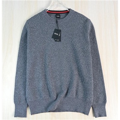 Мужской однотонный шерстяной свитер БОС*С