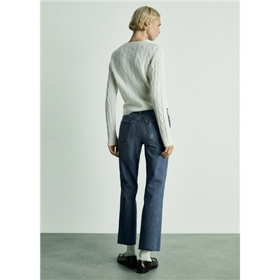 Jeans Blanca rectos crop