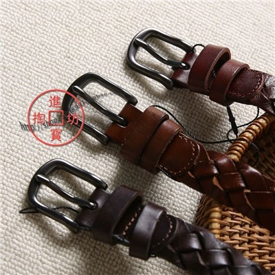 Актуальный плетёный кожаный ремень   Экспорт