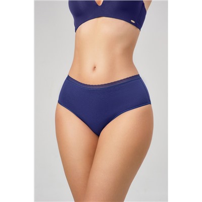 Набор трусов OIRO 0117 женские хлопковые изумруд/синий/бордовый 3 шт