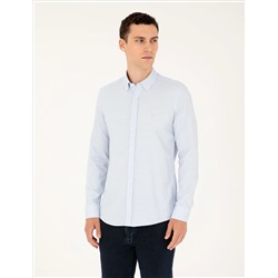 Açık Mavi Slim Fit Uzun Kollu Gömlek