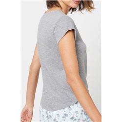 Camiseta Cylia Gris jaspeado