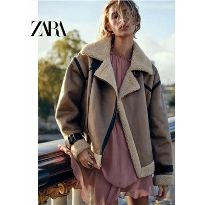 Короткая куртка в стиле ретро-байкера ЗАР*А