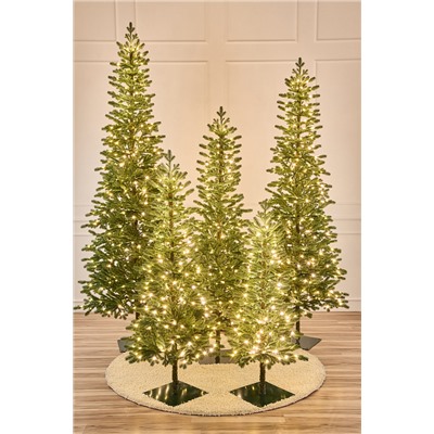 Ель искусственная литая с лампочками Тикко 1,25 м