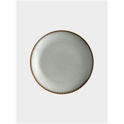 Тарелка закусочная, 20 см, керамика, серо-бежевая, Серые ромбы, Mandala