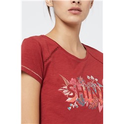 Klem футболка Плитка красная под мрамор