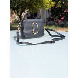 Итальянская сумка из натуральной кожи AB.Z PELLE G220 Negro