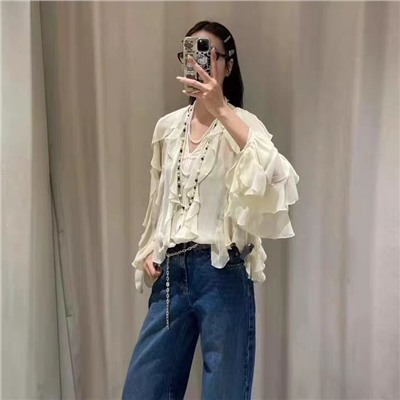 Шифоновая блузка с эффектом многослойности