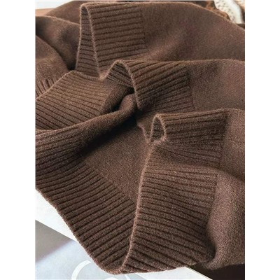 Женский шерстяной пуловер с короткой молнией АЙСИК*Л