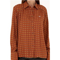 Kadın Turuncu Uzun Kollu Gömlek