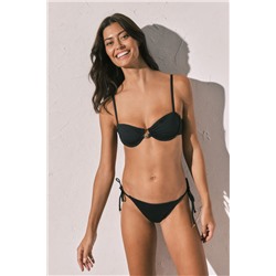 Top bikini balconette negro