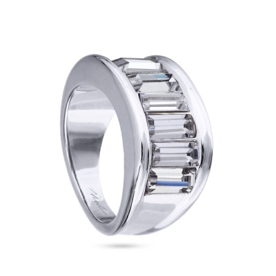 Кольцо Богемия (кристаллы SW белые; покрытие родий), Есть комплект