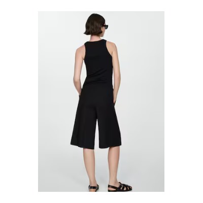 Top canalé algodón