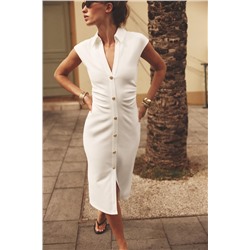 PIQUÉ SHIRT DRESS