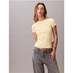 New Arrival Cotton Contour Rib T-Shirt