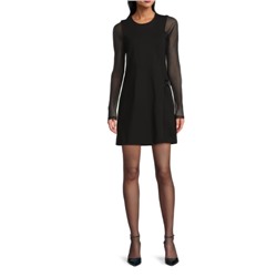 DKNY ​Long Mesh-Sleeve Minidress