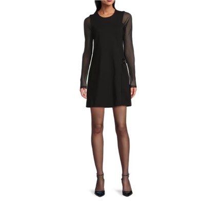 DKNY ​Long Mesh-Sleeve Minidress