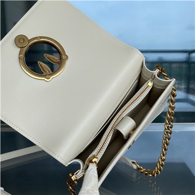 сумка PINKO, классическая сумка через плечо через плечо с двойной птицей и ромбом, регулируемая цепочка, размер: 19*14*5