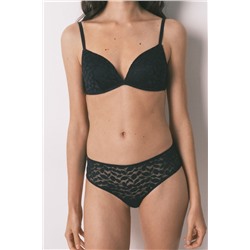 Braga ancha brasileña encaje negra