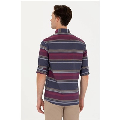 Erkek Lacivert Uzun Kollu Gömlek