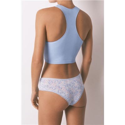 Braga brasileña ancha rosa estampado flores