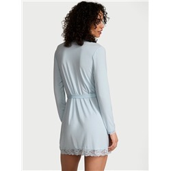 Victoria's Secret Modal Soft Lace-Trim Wrap Robe
