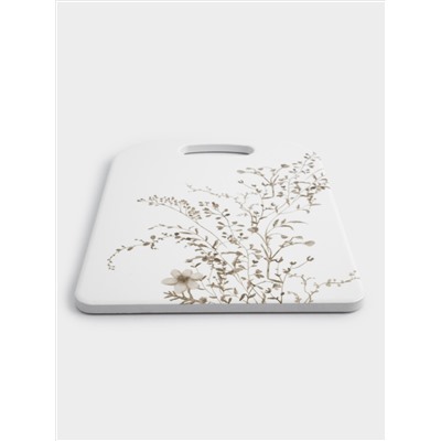 Подставка под горячее, 24х17 см, керамика/пробка, белая, Осенние цветы, Florance