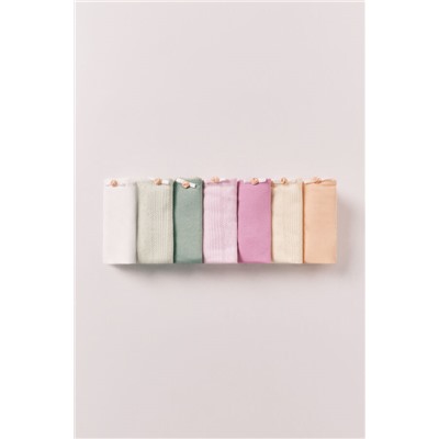 Pack 7 tangas algodón pointelle mix colores