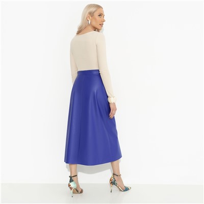 Юбка из мягкой экокожи, Откровенно шикарная (синий)