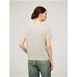 Бежевая базовая футболка HASS