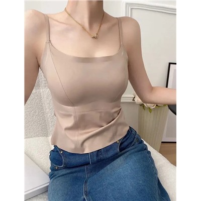 Женский топ майка со встроенными чашечками и регулируемыми бретелями, экспорт  (5 цветов)