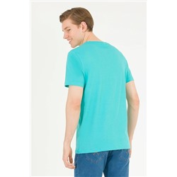 Erkek Mint Bisiklet Yaka Tişört